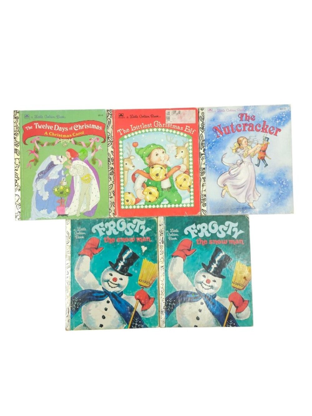 Little Golden Books Christmas Frosty Nutcracker 12 Days Elf Lot of 5 Vintage